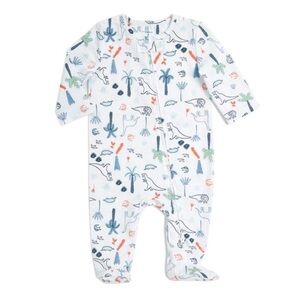Aden + Anais Muslin Dinosaur Print Footie 3-6 months